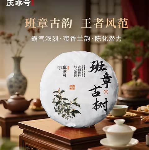 2020年班章老寨头春头采古树纯料生茶饼茶100g